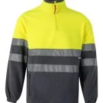 Two-tone fleece sweater