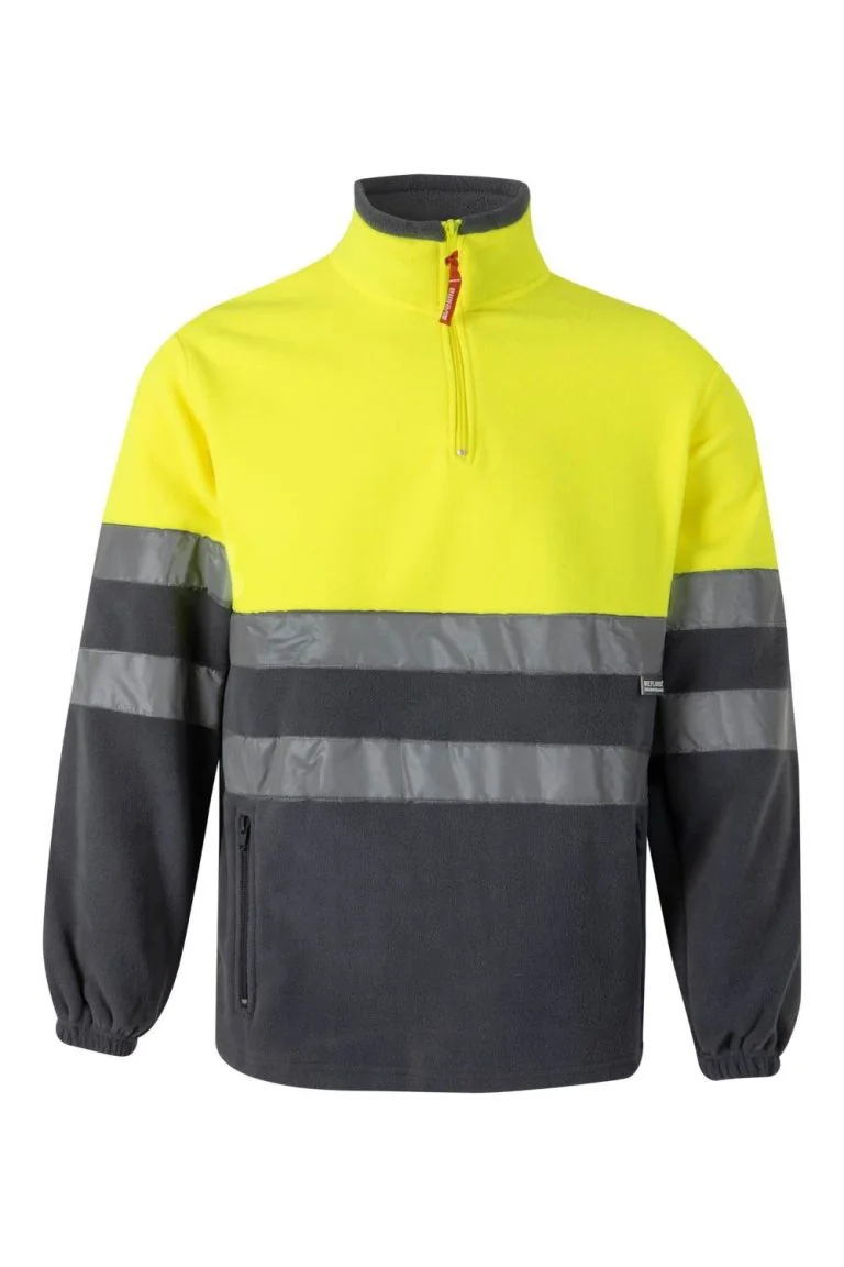 Two-tone fleece sweater
