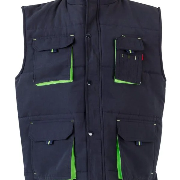 Two-Tone Multi-Pocket Padded Vest