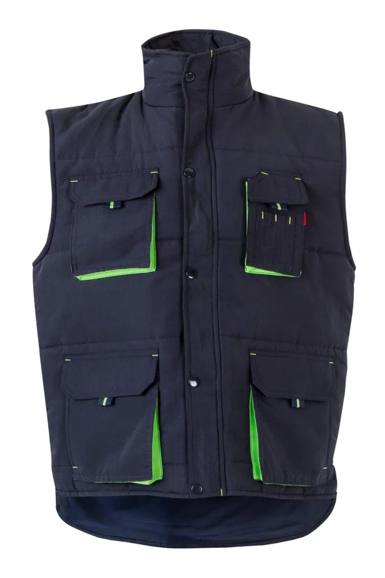 Two-Tone Multi-Pocket Padded Vest