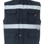 Multi-Pocket Padded Vest with Reflective Tape