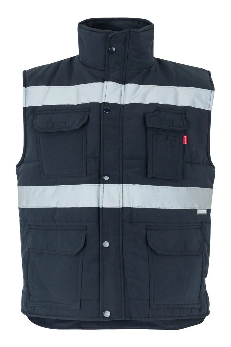 Multi-Pocket Padded Vest with Reflective Tape