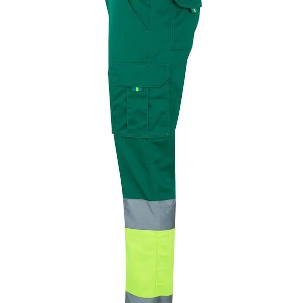 Two-tone stretch multi-pocket trousers gallery