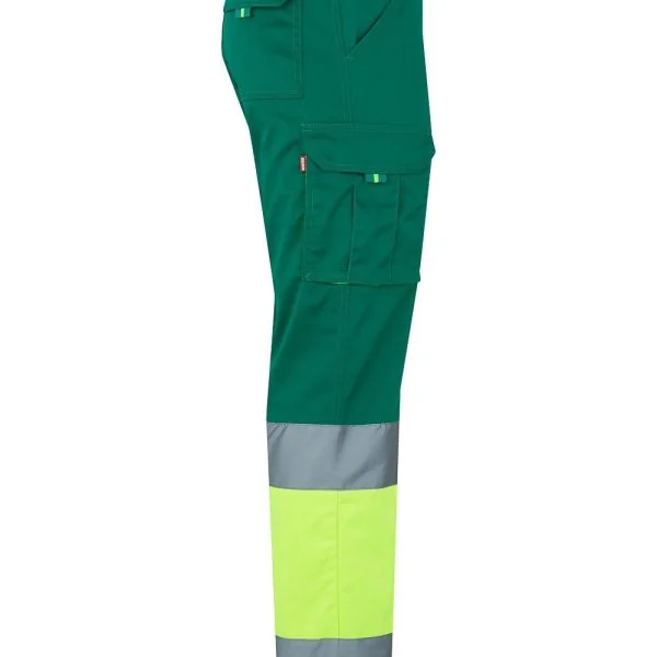 Two-tone stretch multi-pocket trousers gallery