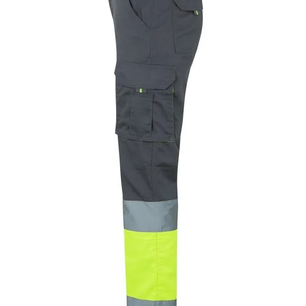 Two-tone stretch multi-pocket trousers gallery