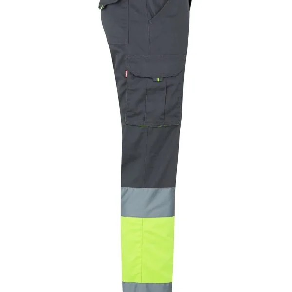 Two-tone stretch multi-pocket trousers gallery