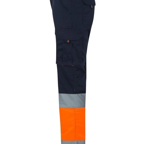 Two-tone stretch multi-pocket trousers gallery