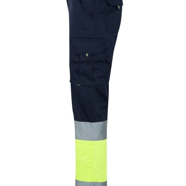 Two-tone stretch multi-pocket trousers gallery