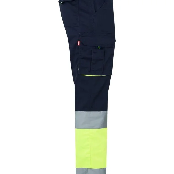 Two-tone stretch multi-pocket trousers gallery