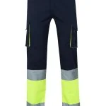 Two-tone stretch multi-pocket trousers