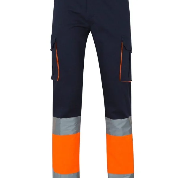100% Cottontwo-tone multipocket trousers gallery