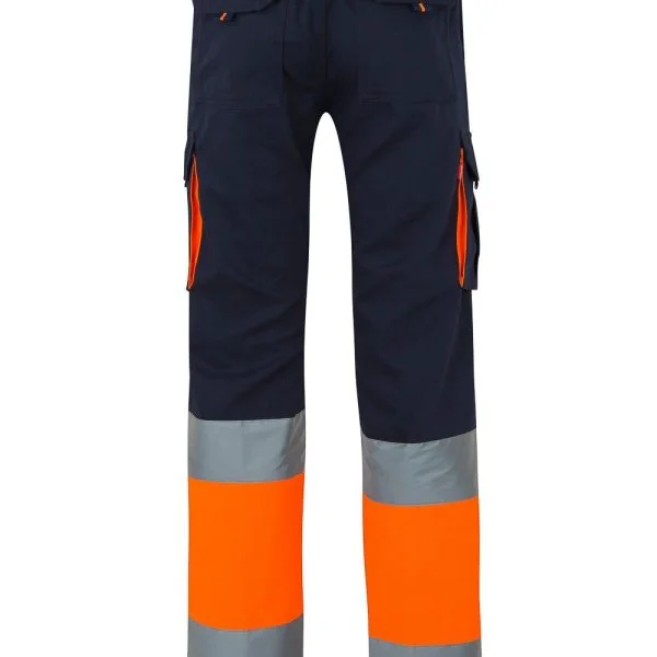 100% Cottontwo-tone multipocket trousers gallery