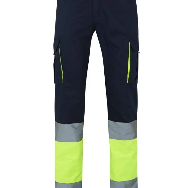100% Cottontwo-tone multipocket trousers gallery