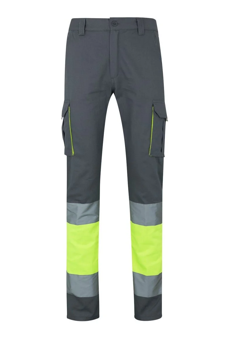 100% Cottontwo-tone multipocket trousers
