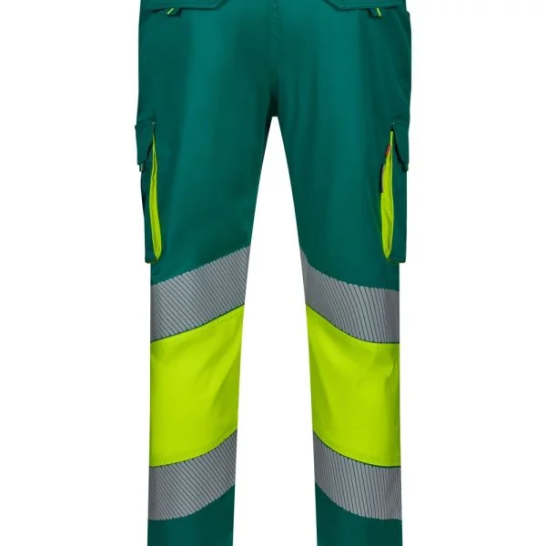 Two-tone stretch trousers with segmented tape gallery