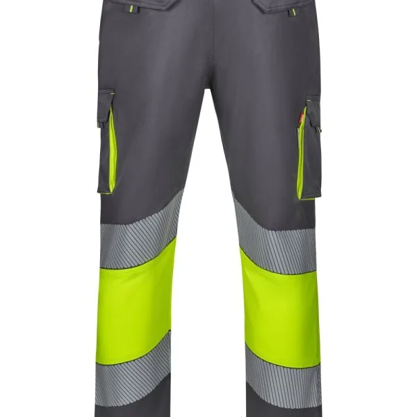 Two-tone stretch trousers with segmented tape gallery