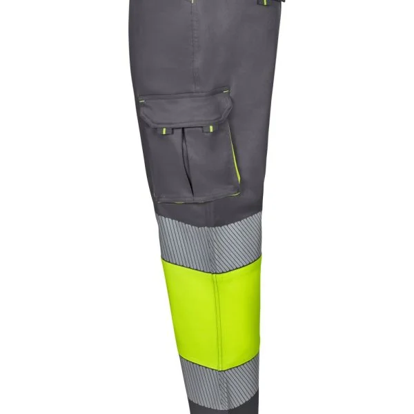 Two-tone stretch trousers with segmented tape gallery