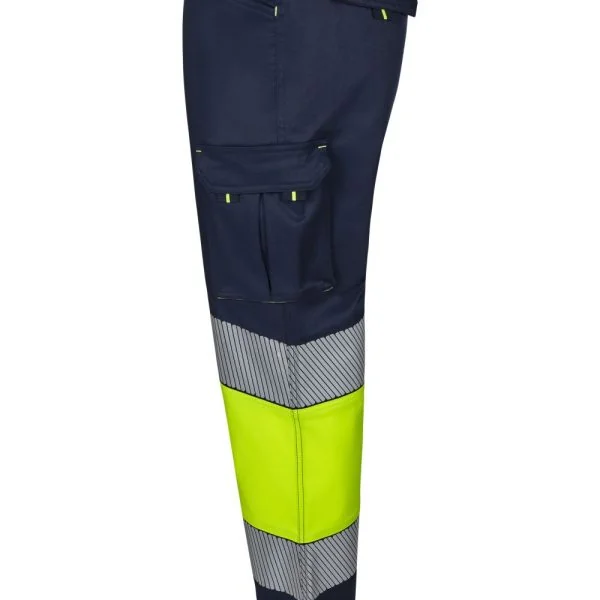 Two-tone stretch trousers with segmented tape gallery