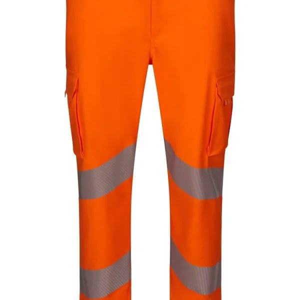 Stretch trousers with segmented tape gallery