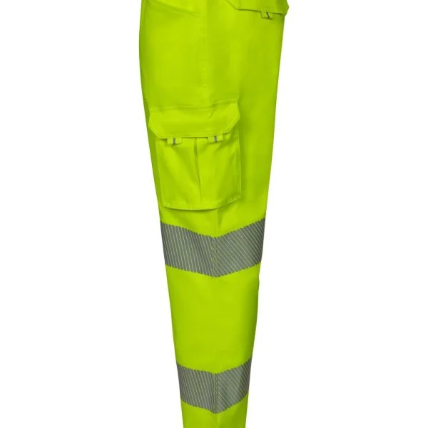 Stretch trousers with segmented tape gallery