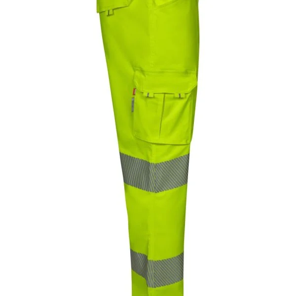 Stretch trousers with segmented tape gallery