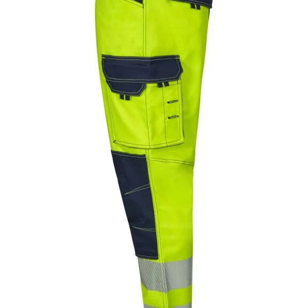 Stretch trousers with knee pads and segmented tape gallery