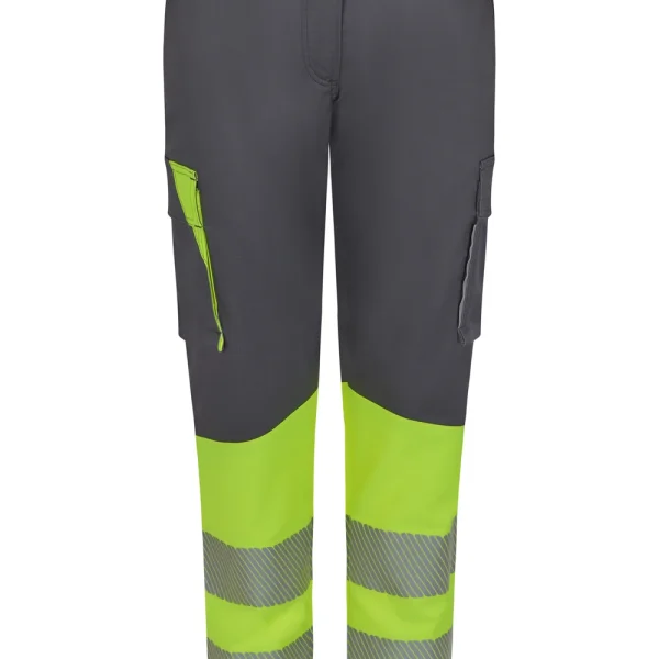 Women’s two-tone recycled stretch trousers with segmented tape gallery