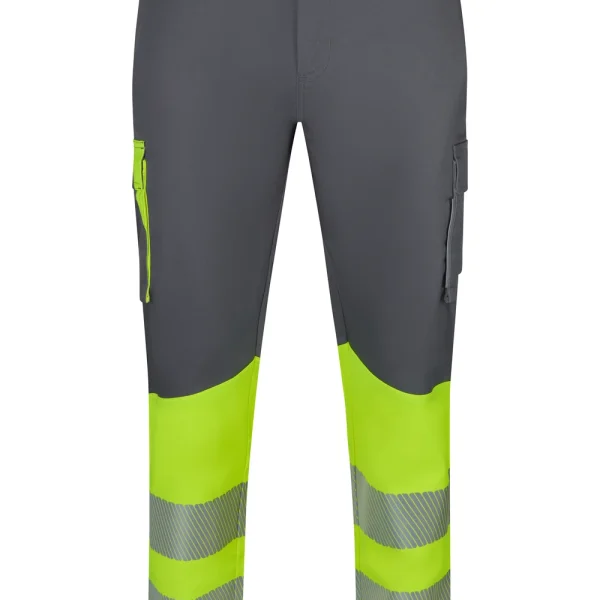 Two-tone recycled stretch trousers with segmented tape gallery