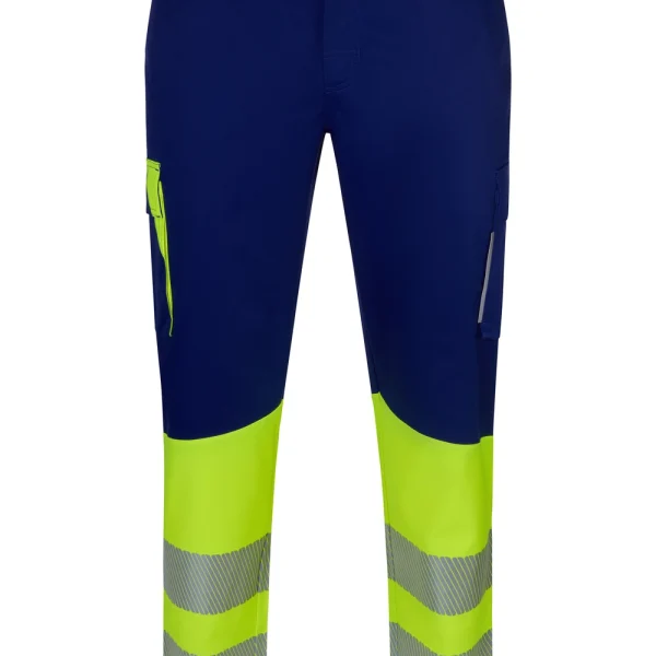 Two-tone recycled stretch trousers with segmented tape gallery