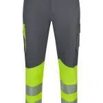 Two-tone recycled stretch trousers with segmented tape