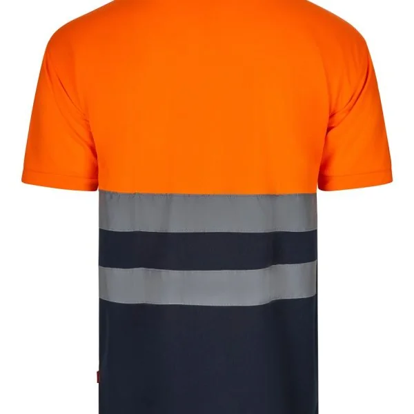 Two-tone short sleeve polo shirt gallery