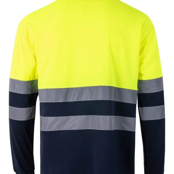 Two-tone long sleeve polo shirt gallery