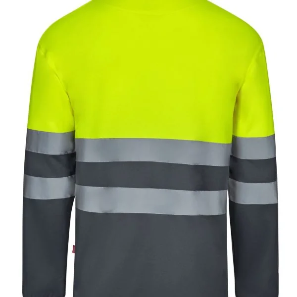 Two-tone long sleeve polo shirt gallery