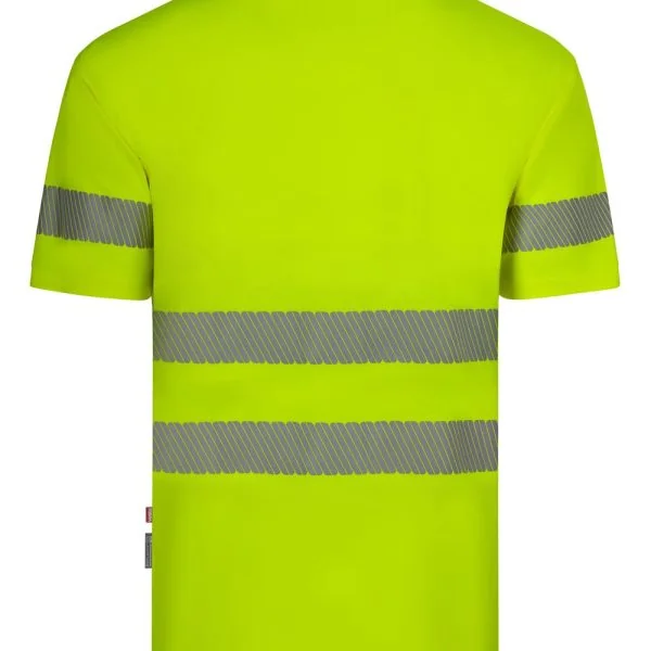Short sleeve recycled polyester polo shirt with segmented tape gallery
