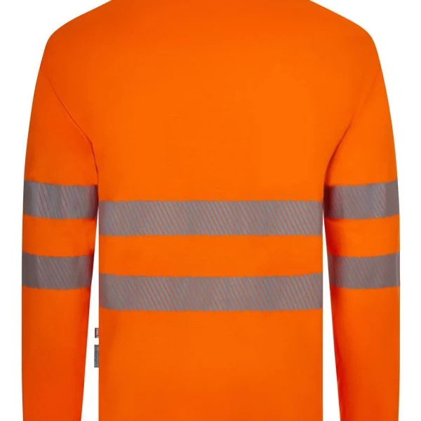 Long sleeve recycled polyester polo shirt with segmented tape gallery