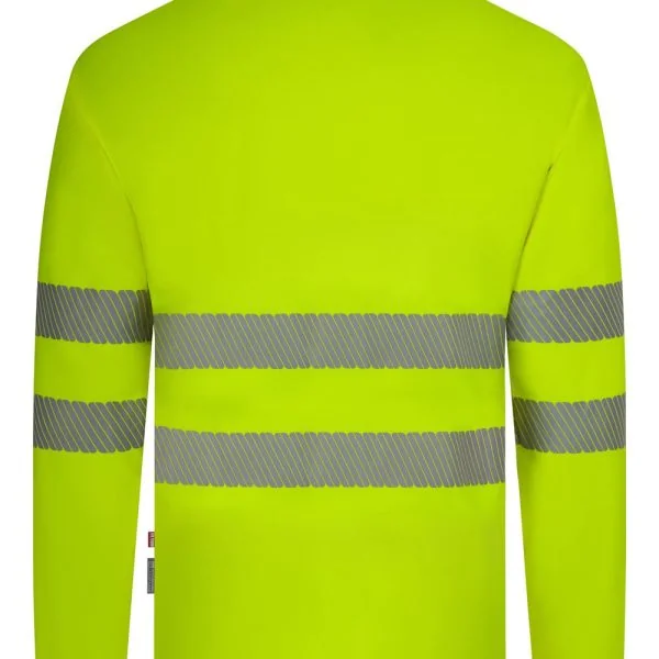 Long sleeve recycled polyester polo shirt with segmented tape gallery