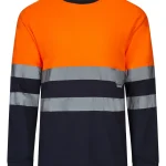 Two-tone long-sleeve technical T-shirt