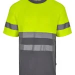 Two-tone short sleeve cotton T-shirt