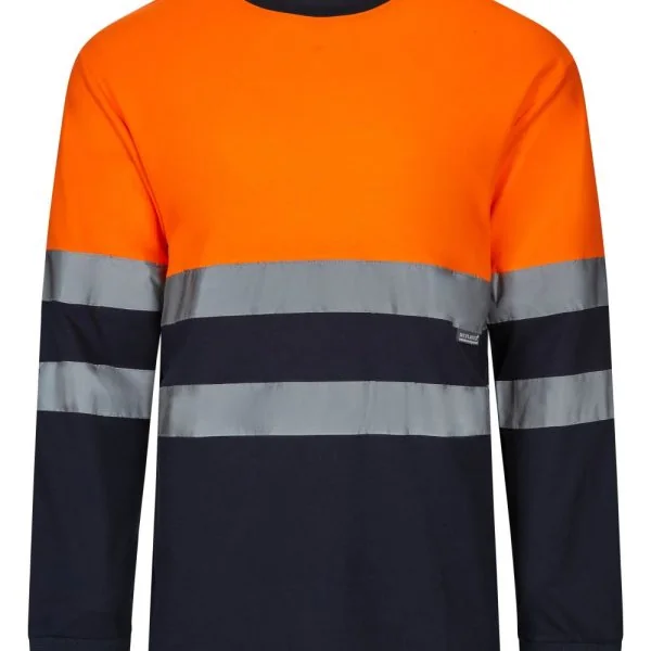 Two-tone long sleeve cotton T-shirt gallery
