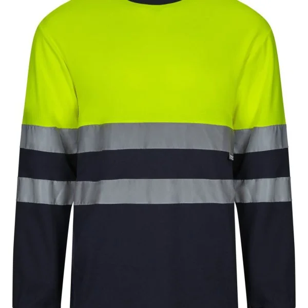 Two-tone long sleeve cotton T-shirt gallery