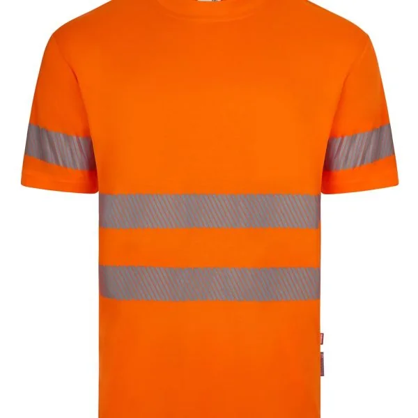 Short sleeve recycled polyester T-shirt with segmented tape