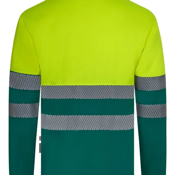 Long sleeve two-tone recycled polyester T-shirt with segmented tape gallery