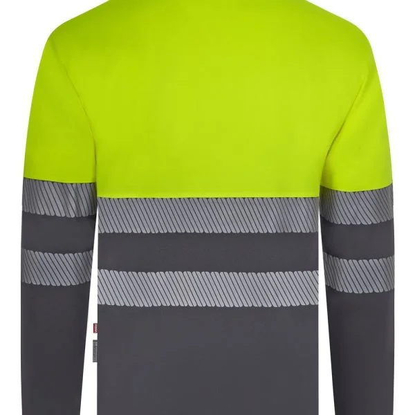 Long sleeve two-tone recycled polyester T-shirt with segmented tape gallery