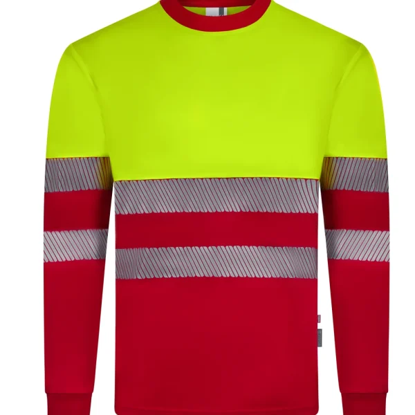 Long sleeve two-tone recycled polyester T-shirt with segmented tape gallery