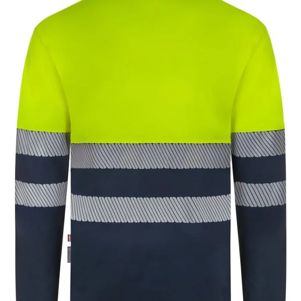 Long sleeve two-tone recycled polyester T-shirt with segmented tape gallery