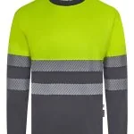 Long sleeve two-tone recycled polyester T-shirt with segmented tape