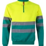 Two-tone half-zip sweatshirt