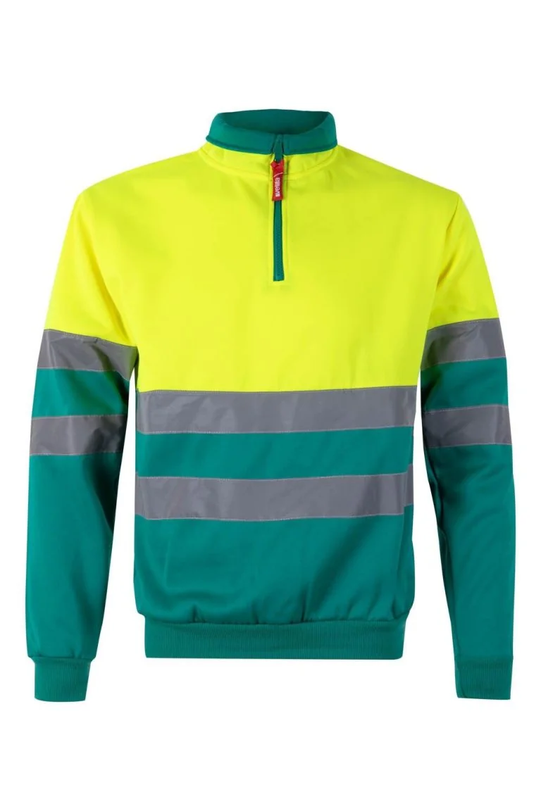 Two-tone half-zip sweatshirt