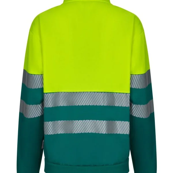 Two-tone half-zip sweatshirt with segmented tape gallery