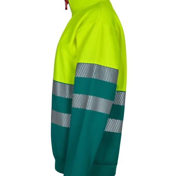 Two-tone half-zip sweatshirt with segmented tape gallery